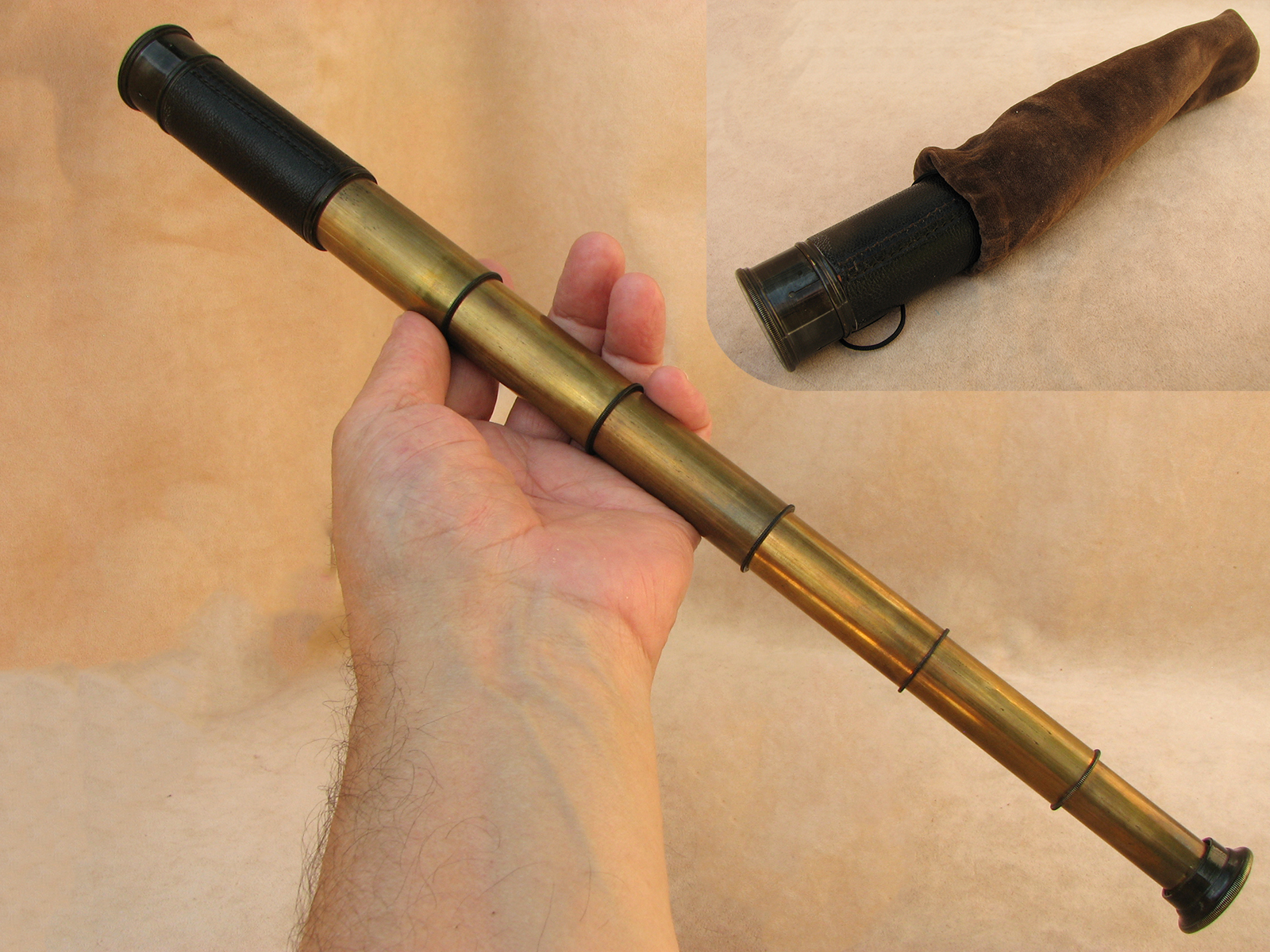 J.H. Steward 6 draw pocket telescope 'The Naturalist' circa 1920